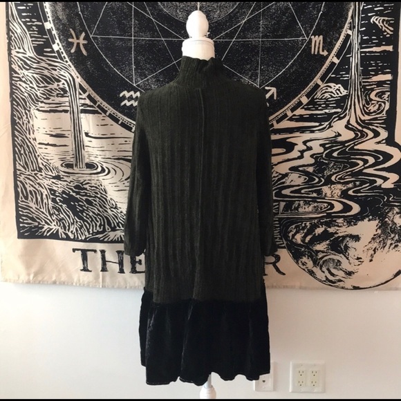 Free People Coco Flounce Sweater Dress Velvet - Picture 6 of 8